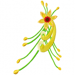 Flowers And Tree Embroidery Design 10